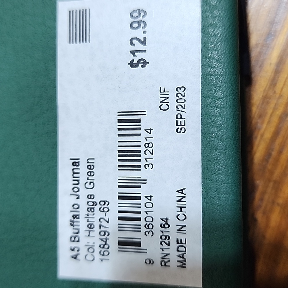 NWT Typo A5 Buffalo Journal Heritage Green Lined - Picture 4 of 4